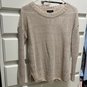 J. Crew Beige Knit Crew Neck Sweater